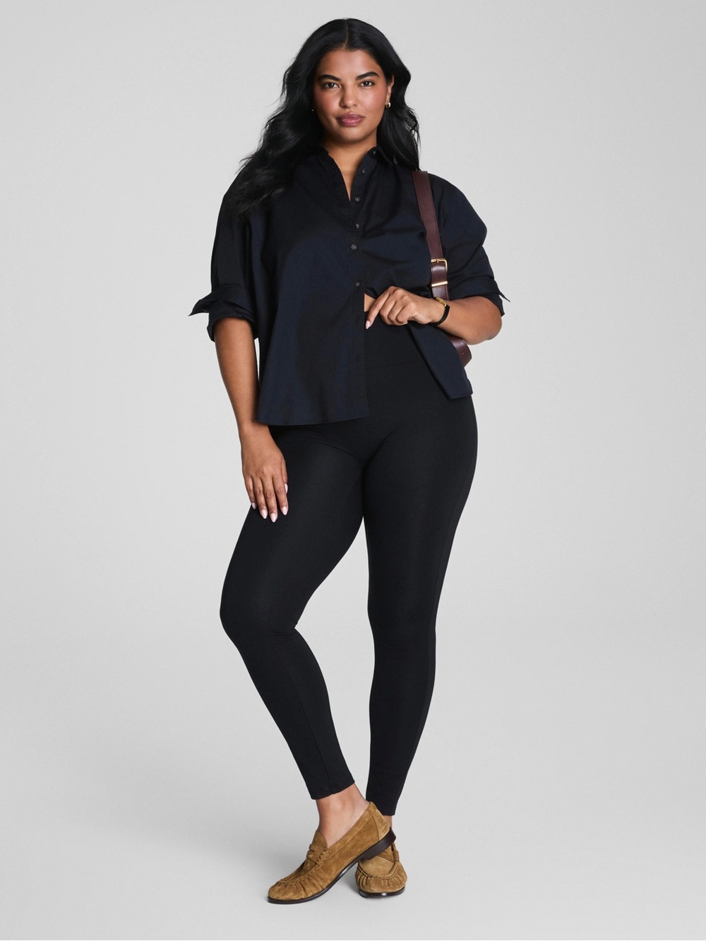 Spanx Black Everyday Leggings Shimmer
